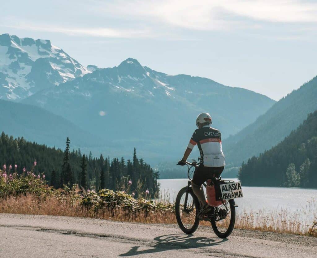 A Biker on the Road