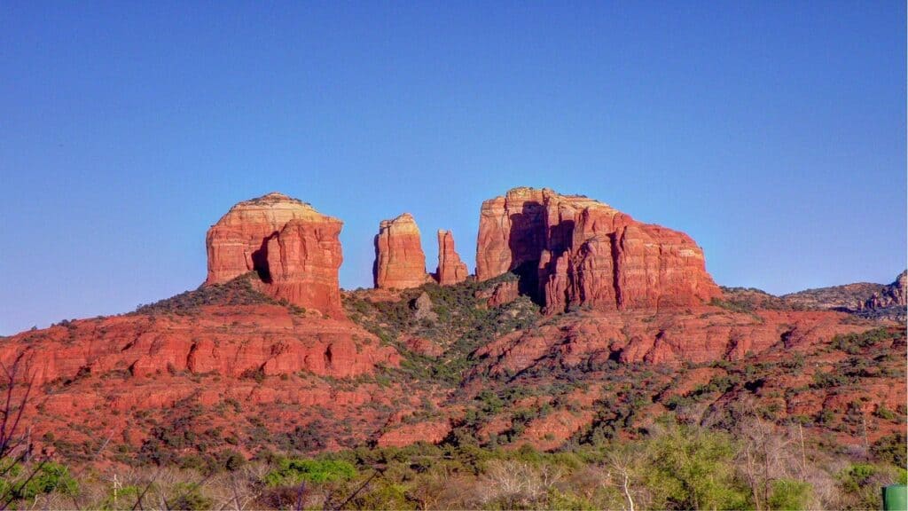 Sedona red rocks sunset hiking trail November”