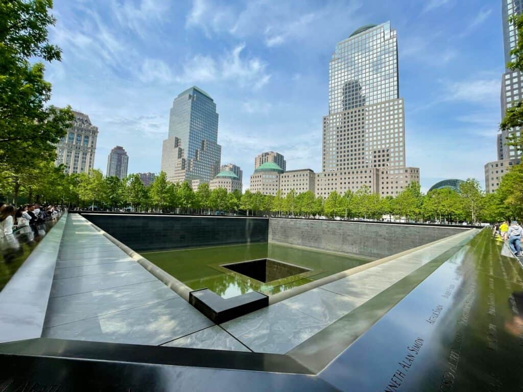 9/11 Memorial pools reflection