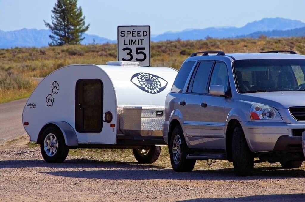 Teardrop camper, Trailer, Camper image. 