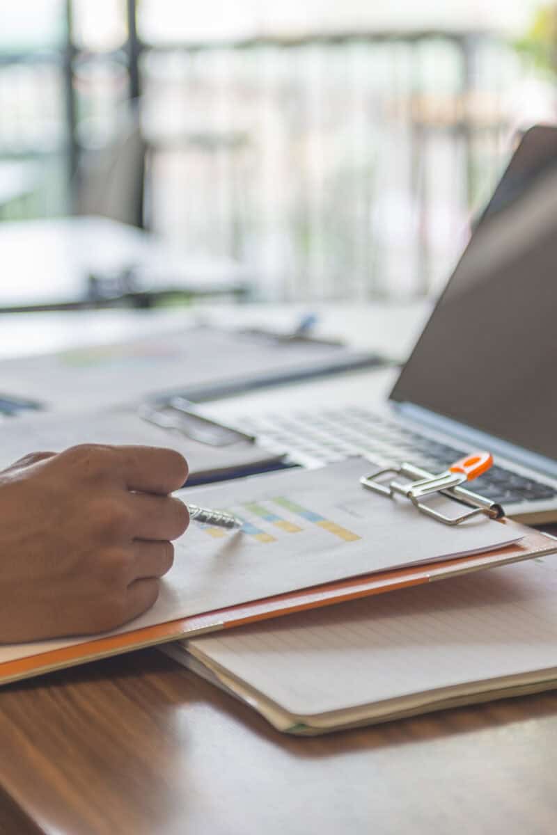 Person working on lapton