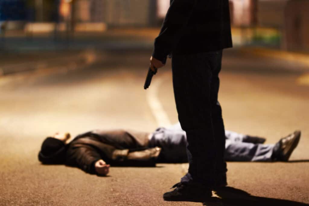 night city U.S. violence scene