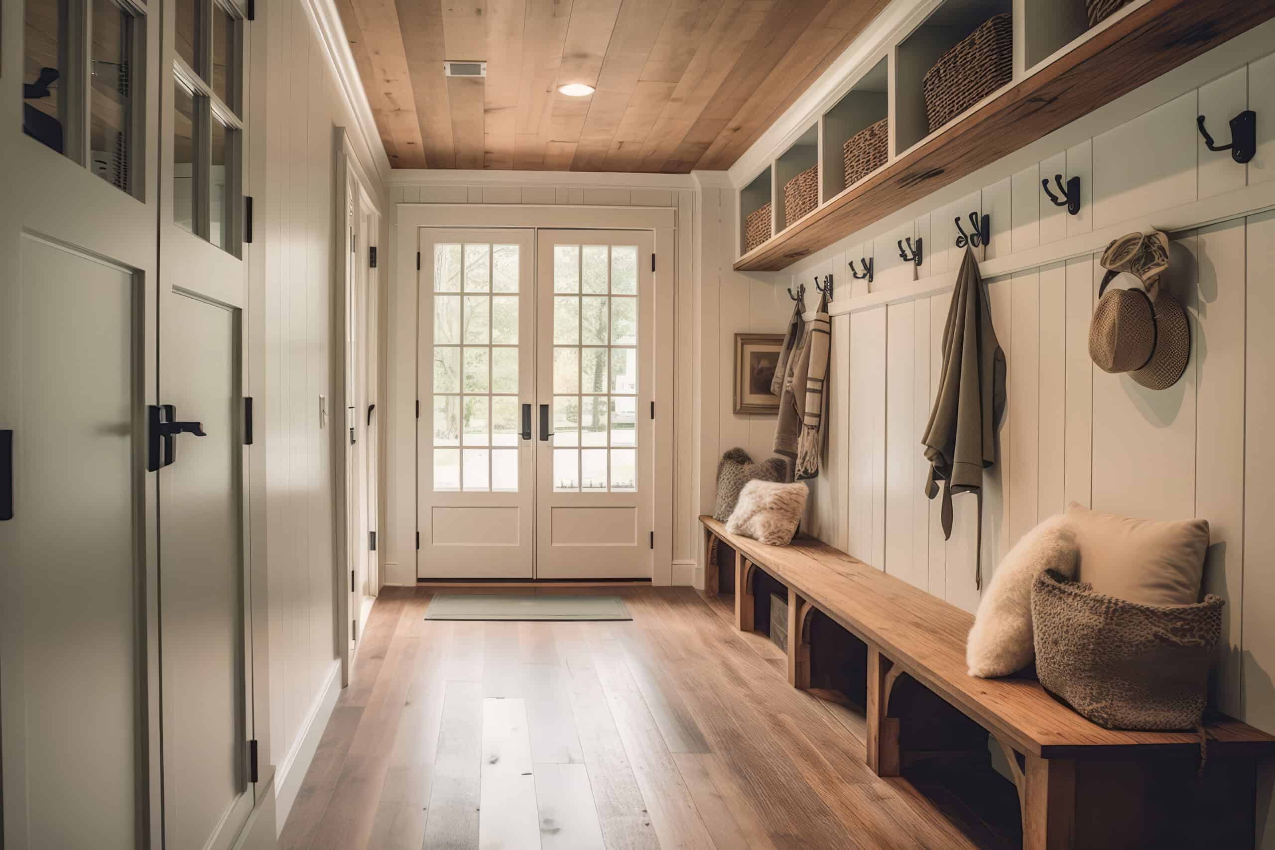 mudroom with cubbies and hooks vacation rental