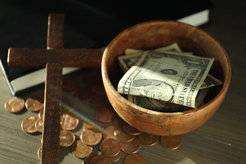 “church foreign currency donation