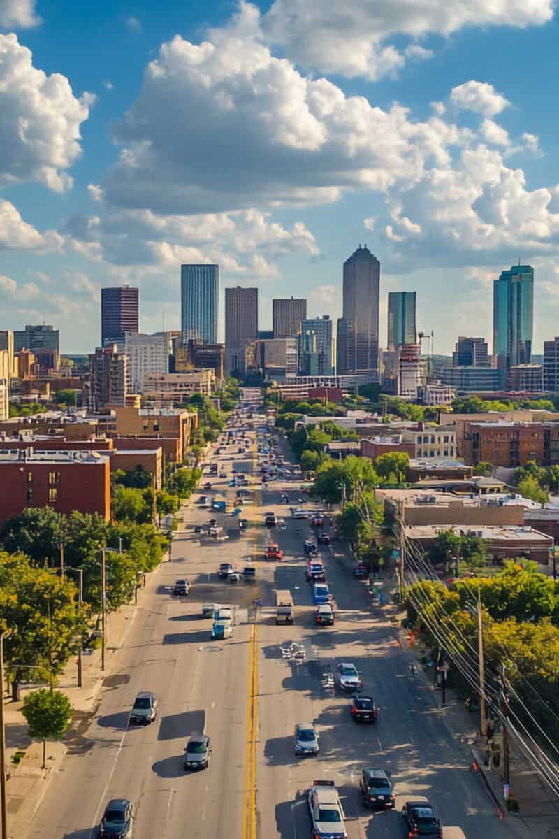Denver, Colorado, USA downtown cityscape at summer.