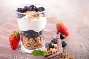 airport yogurt parfait plastic cup