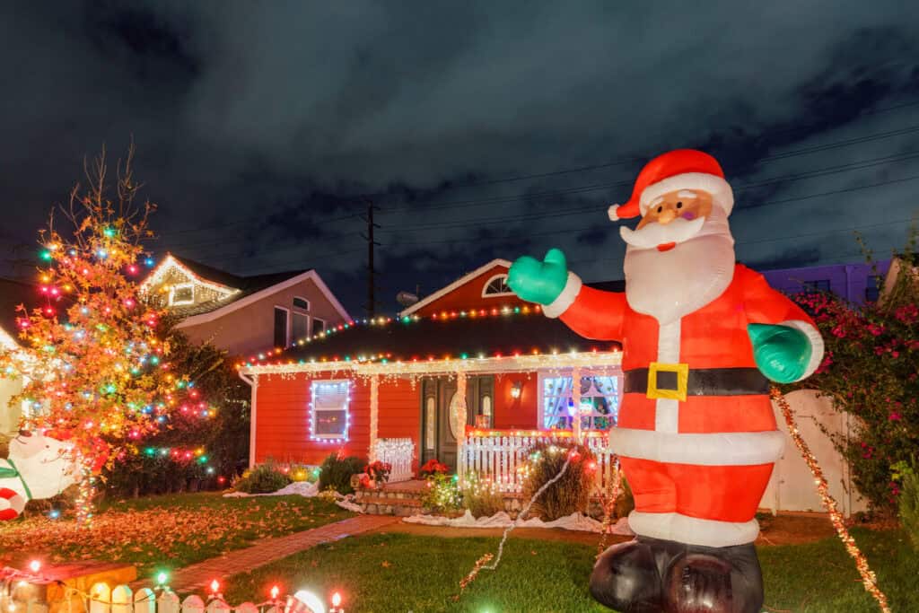 Los Angeles, DEC 20: Night view of beautiful Christmas