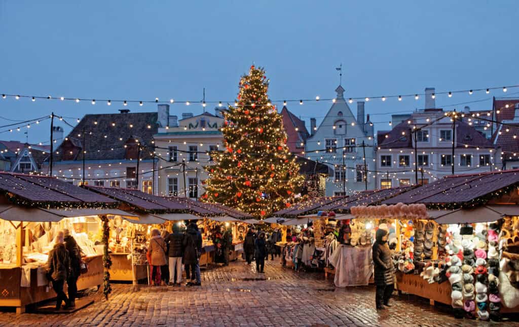 Chicago Christmas market food stall
