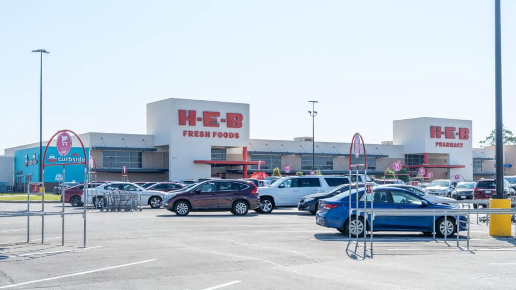 HEB grocery store exterior Texas