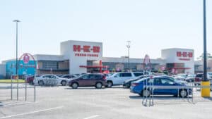 HEB grocery store exterior Texas