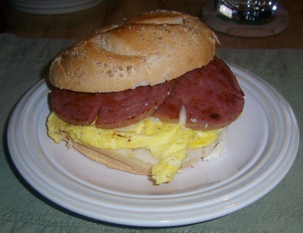 pork roll egg cheese sandwich
