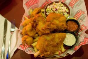 Fried Fish Basket At A Coastal Shack