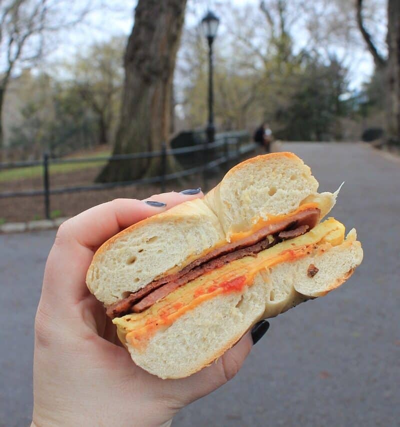 NYC bacon egg cheese deli