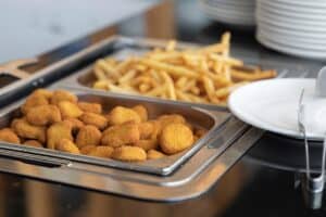 airport chicken nuggets fryer station