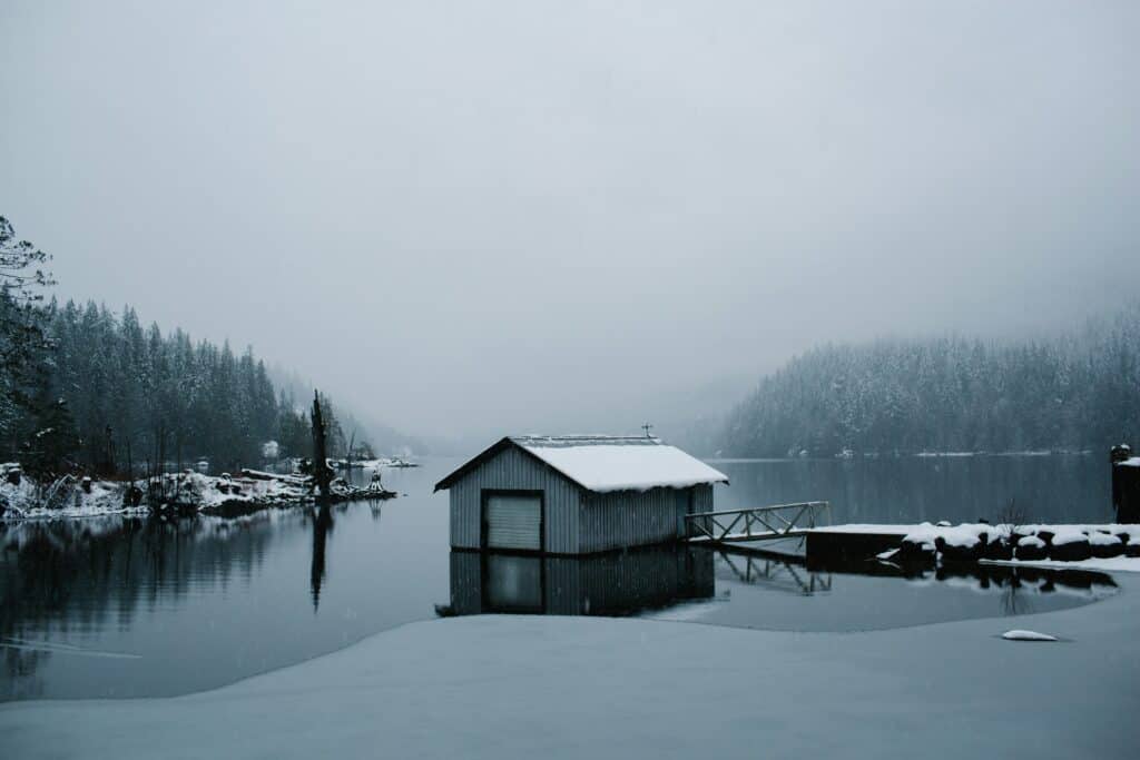 Pacific Northwest winter rain coastal city