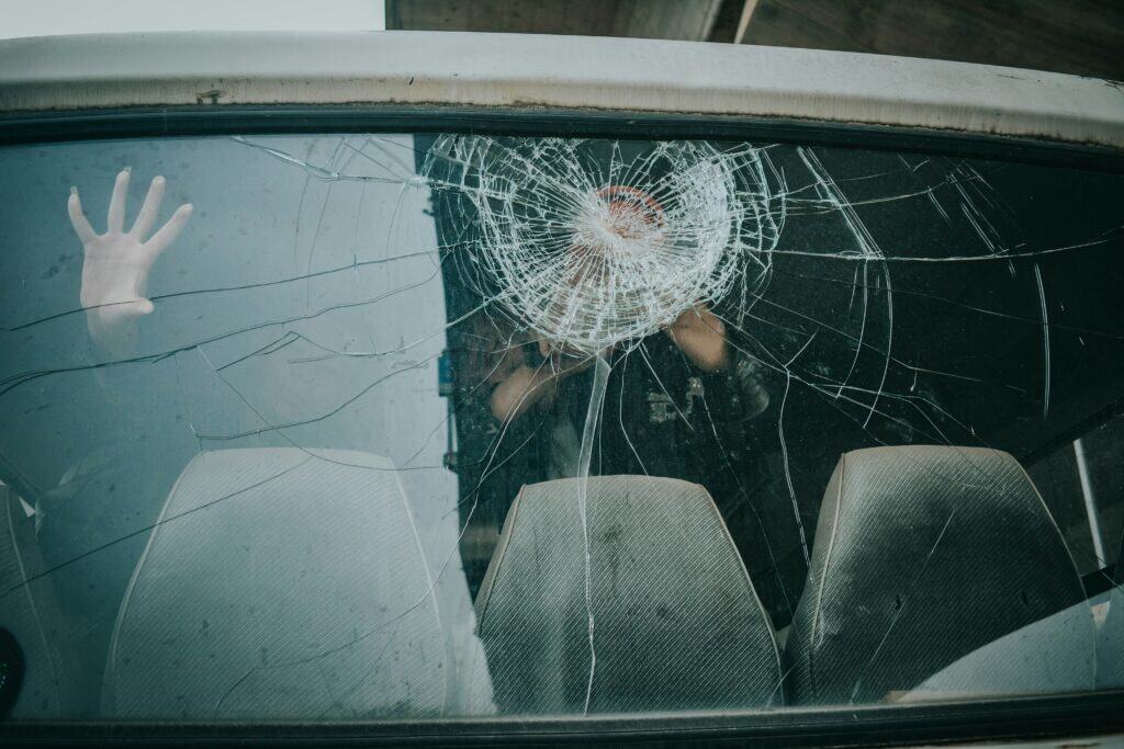 broken car window (property crime)