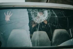 broken car window (property crime)