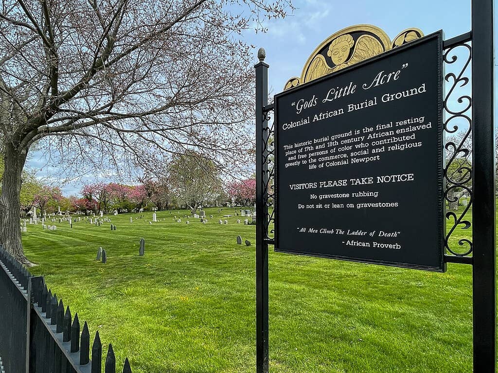 God's Little Acre, the colonial African burial ground in Newport Rhode Island