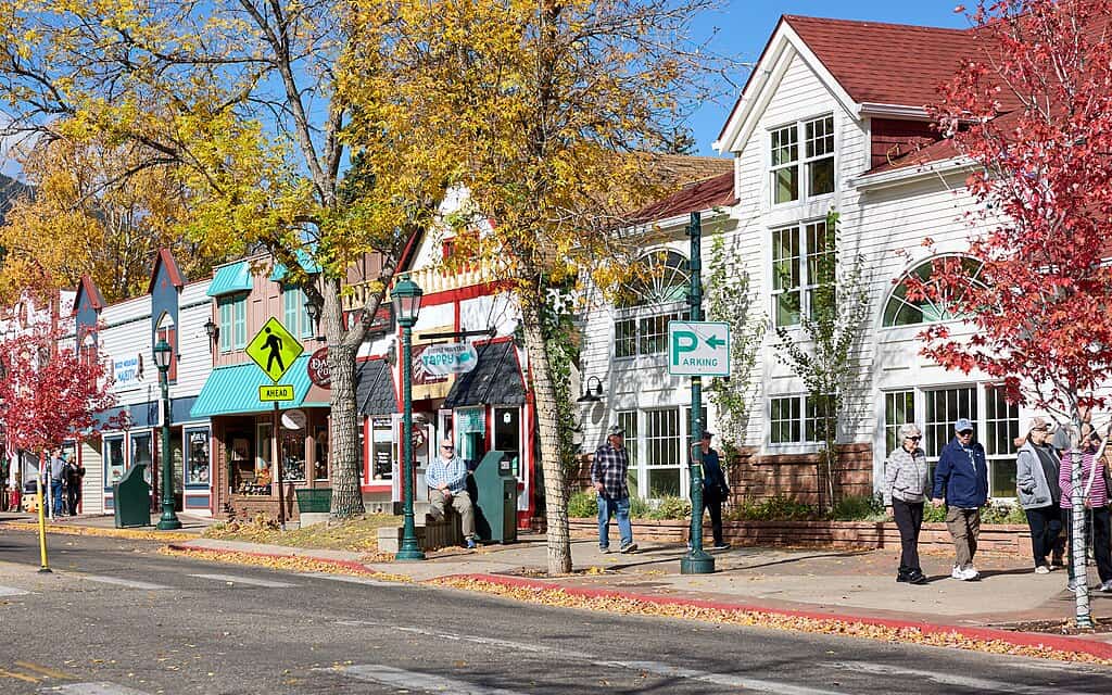 West Elkhorn Avenue in Estes Park, Colorado, on October 16, 2024