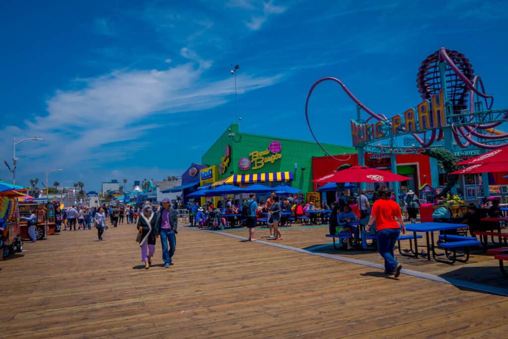 Faded Seaside Boardwalk Park