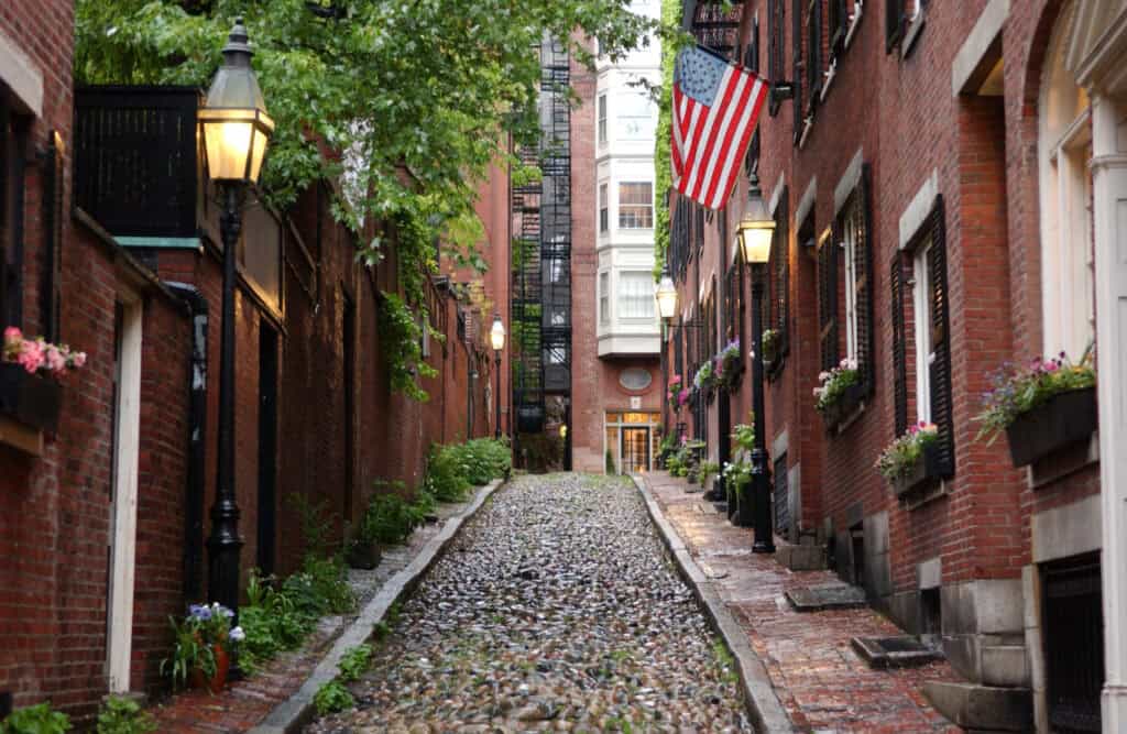 Acorn Street, Beacon Hill, Boston, Massachusetts