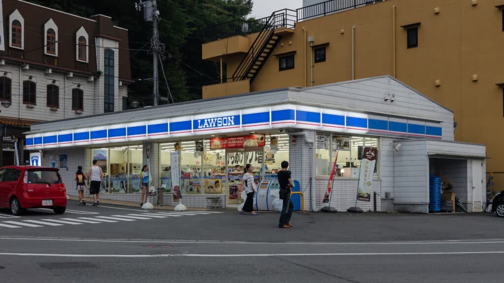Lawson Convenience Store View in Fujikawaguchiko, Japan