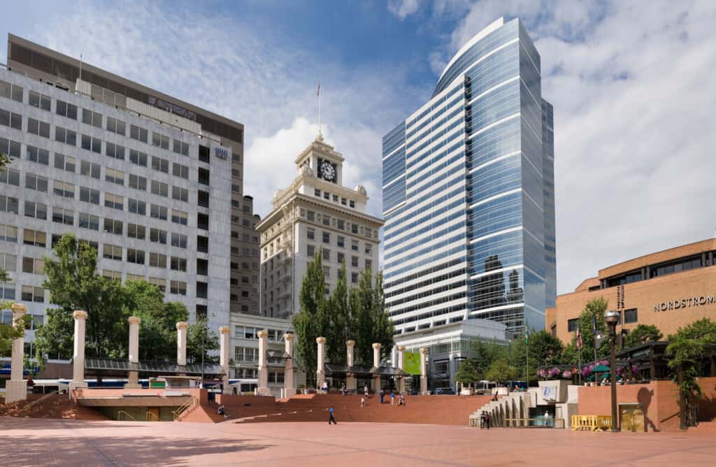 Downtown Core Around Pioneer Courthouse Square, Portland, Oregon