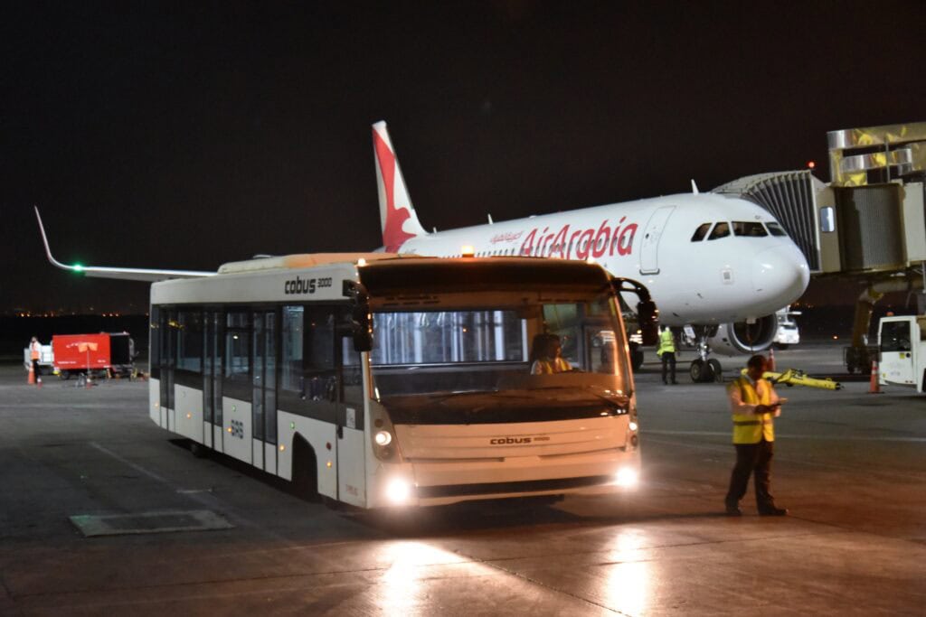 remote airport shuttle bus