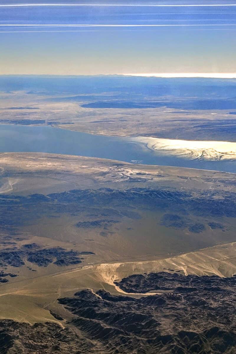 Salton Sea desert aerial