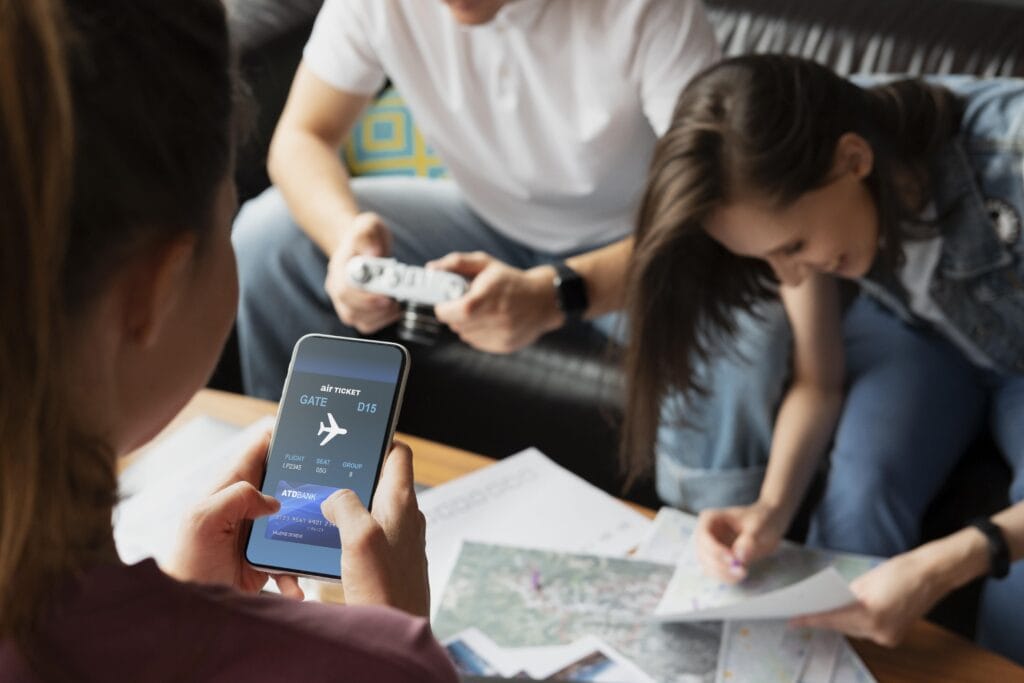 AI travel planning on phone