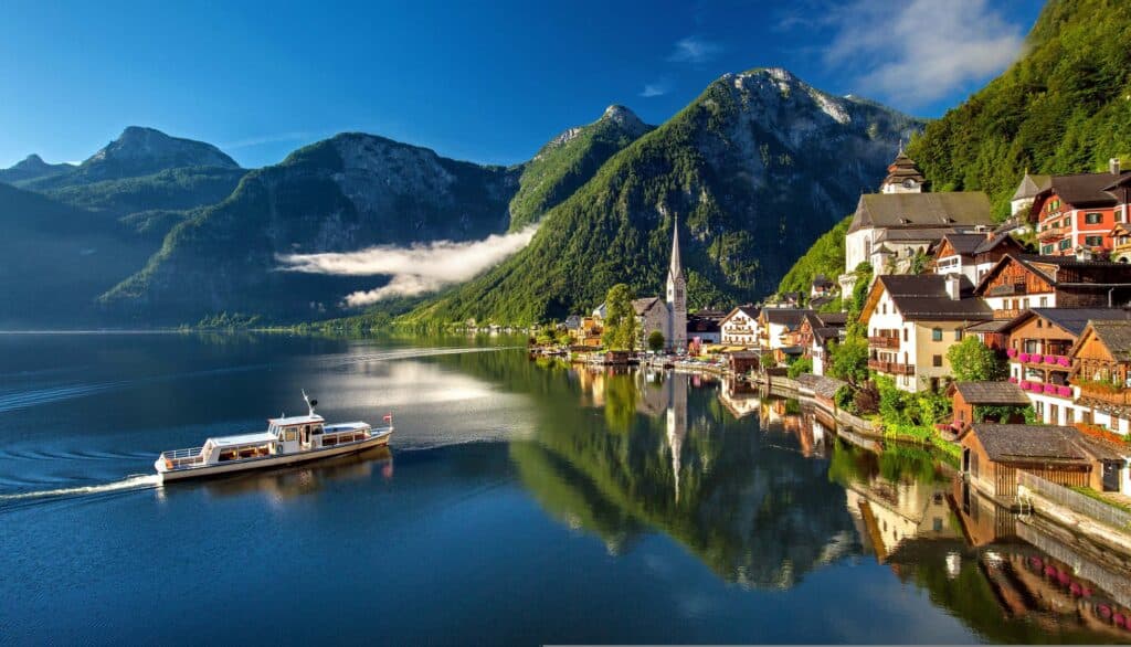 Hallstatt’s Lakefront Viewpoint in Austria