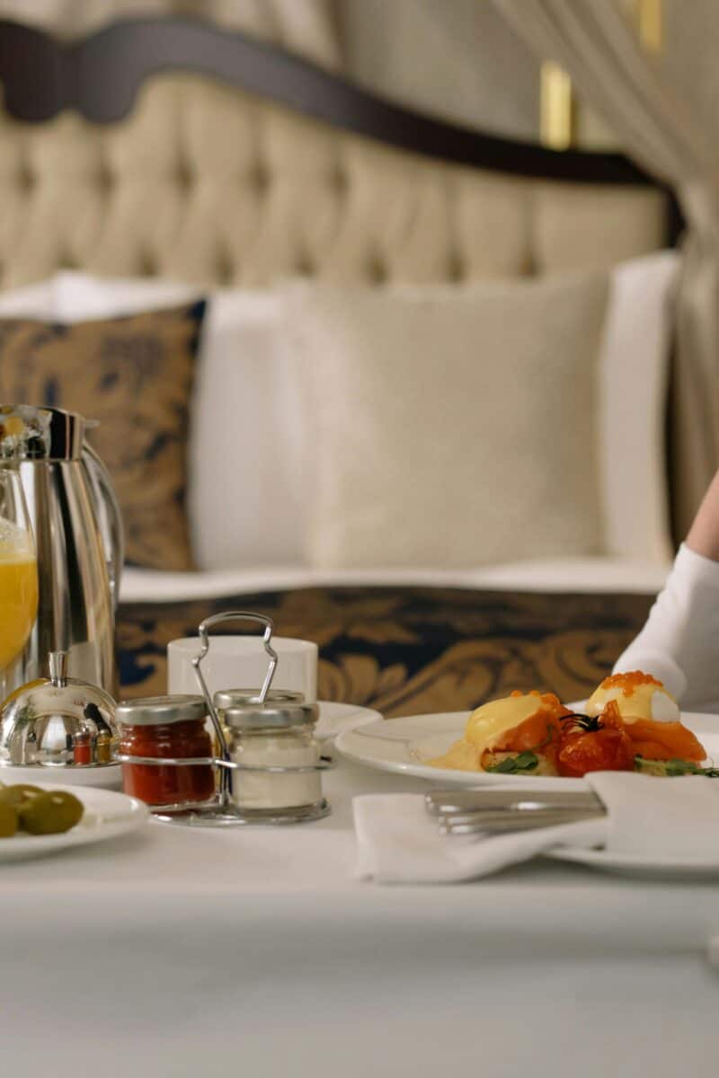 hotel breakfast buffet eggs warming tray