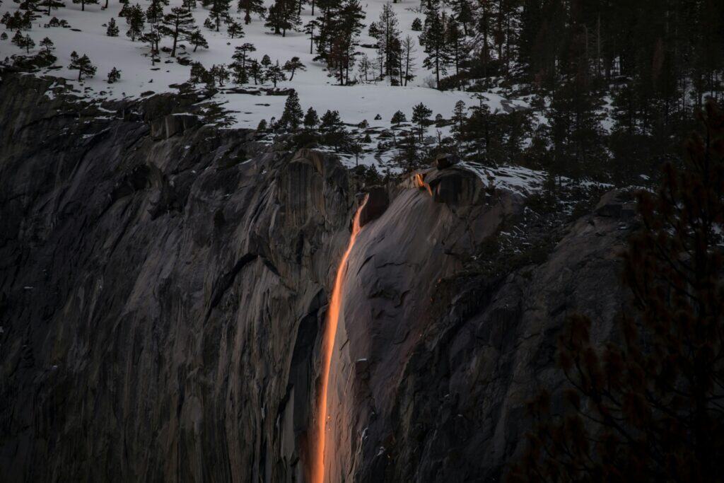 Yosemite Firefall Viewing Corridor in Yosemite National Park