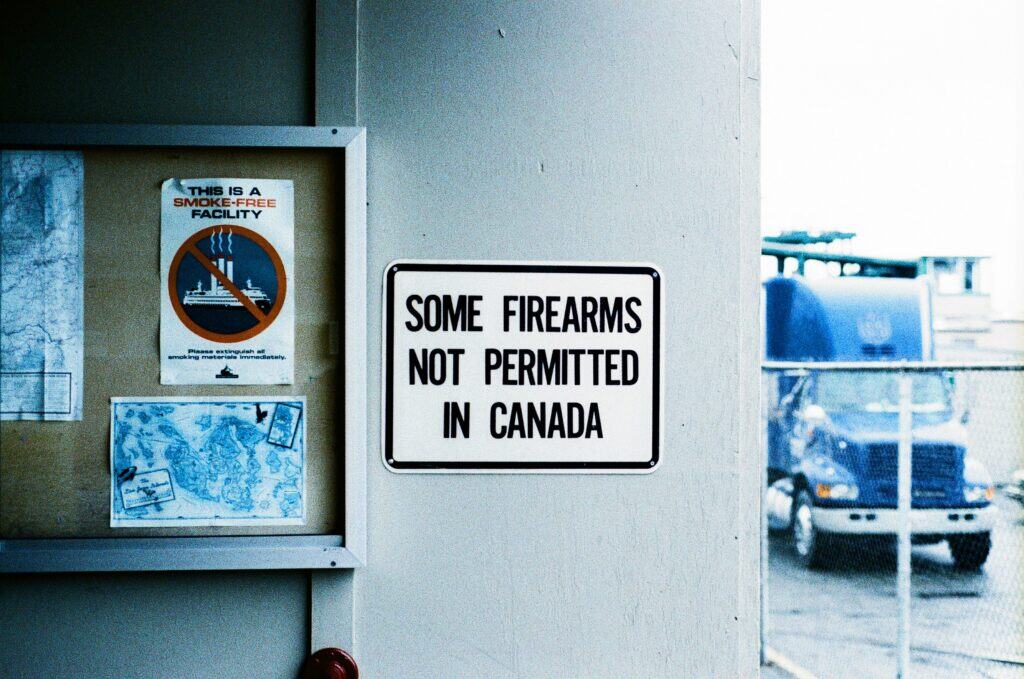 Some firearms not permitted in Canada.