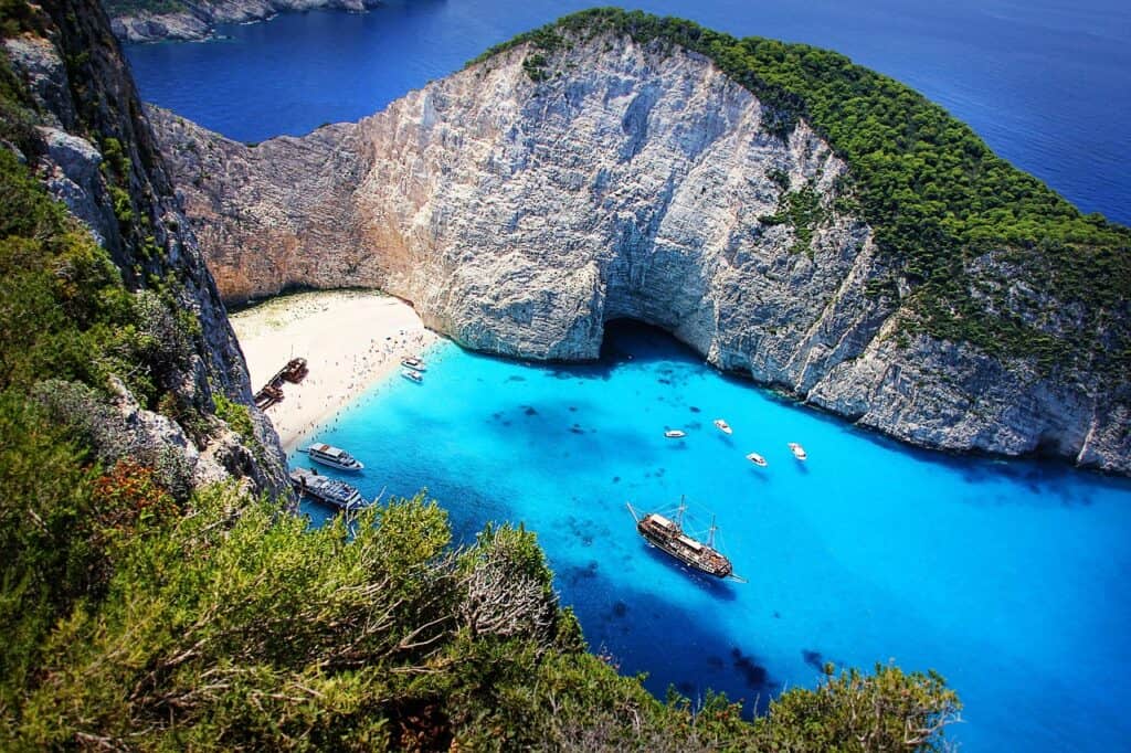 Navagio Shipwreck Beach Viewpoint on Zakynthos, Greece