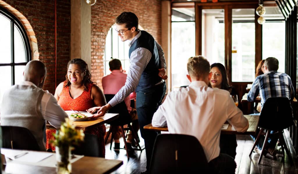 European restaurant service dining”