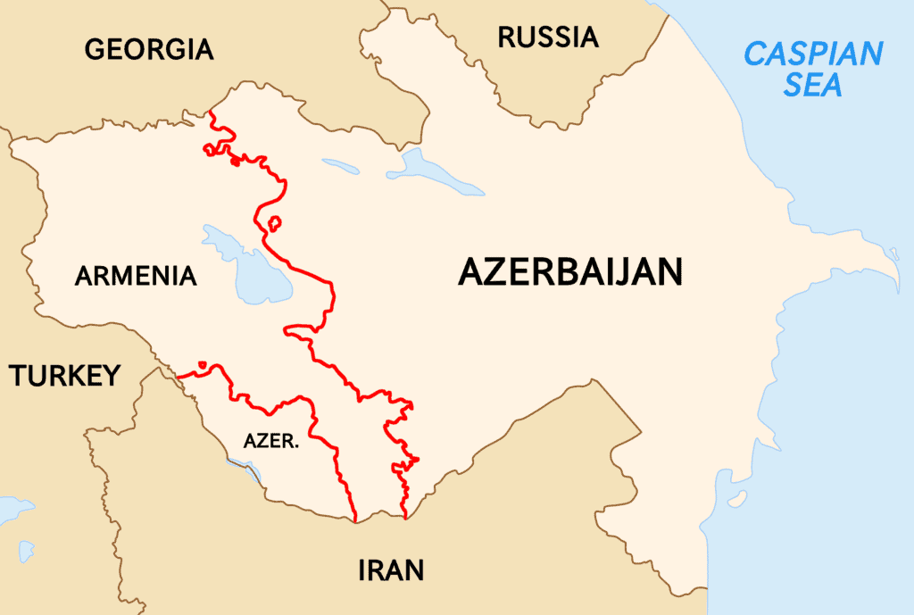Azerbaijan,Armenia Border Roads