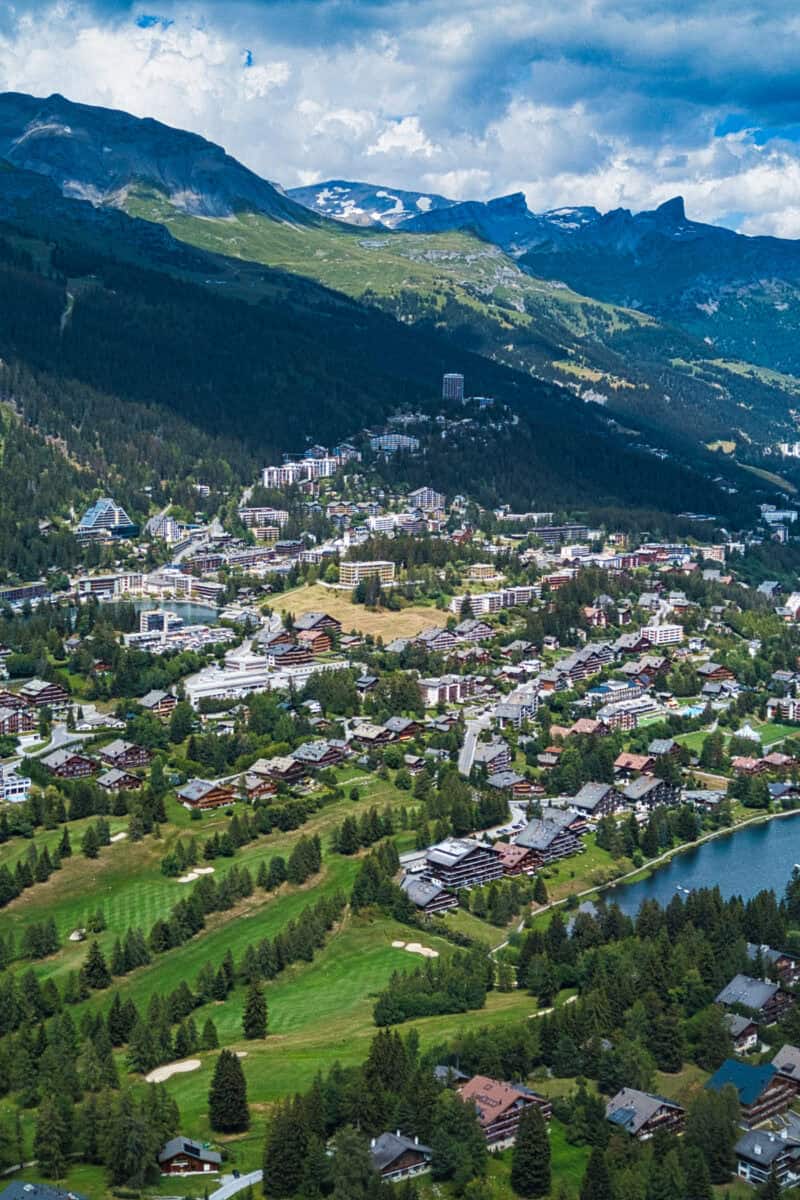 Crans-Montana ski resort winter