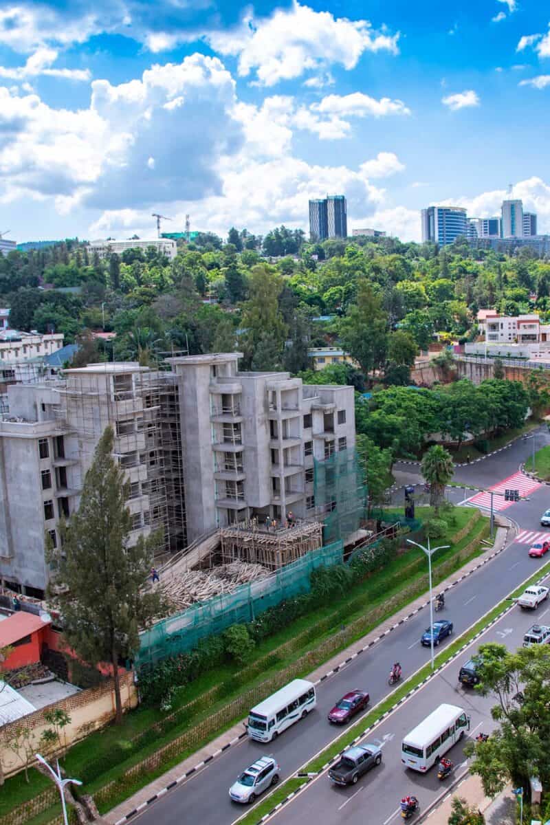 Kigali city street clean modern