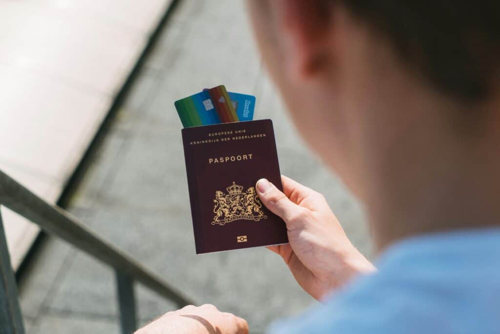 credit card and passport travel