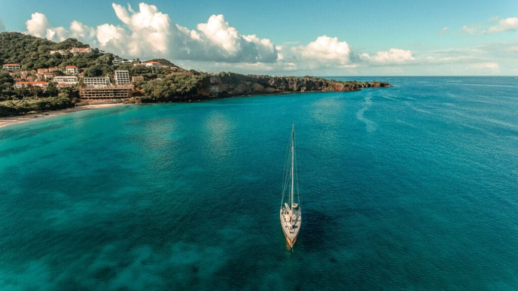sailboat anchored Grenada bay