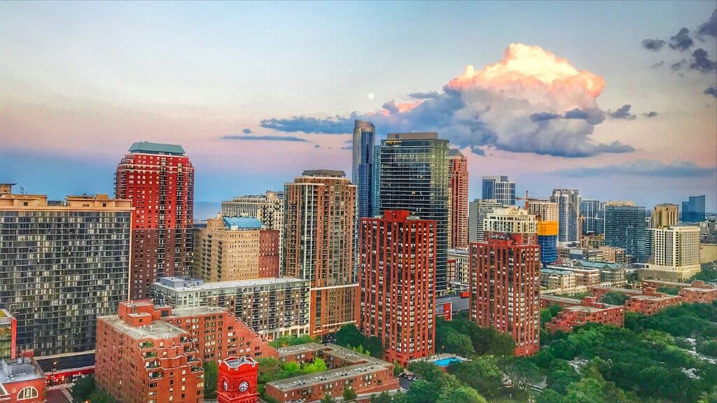 apartment building urban neighborhood