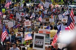 diverse locals city street