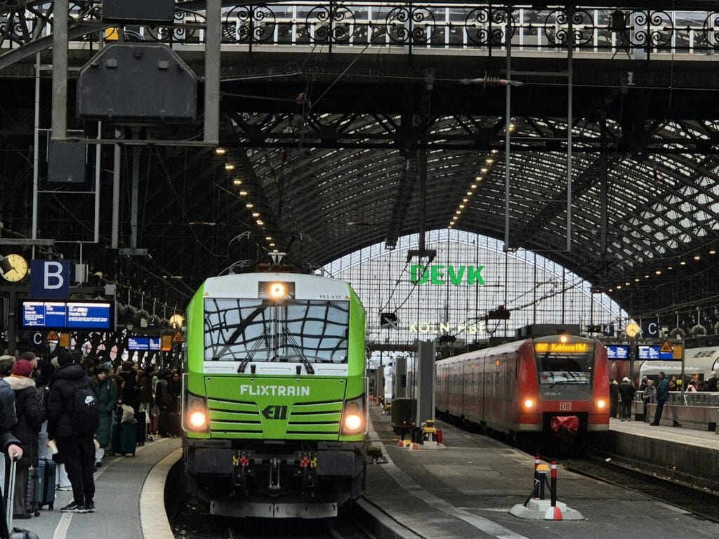 German train station platform orderly