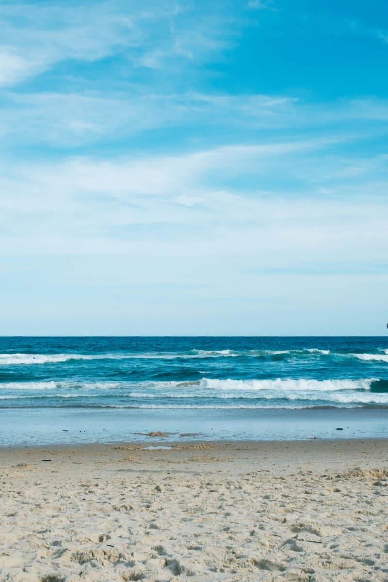 Warning Sign on a Sandy Beach