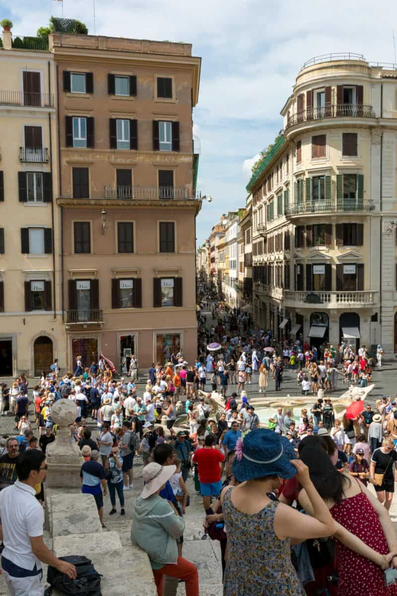 American tourists Europe street