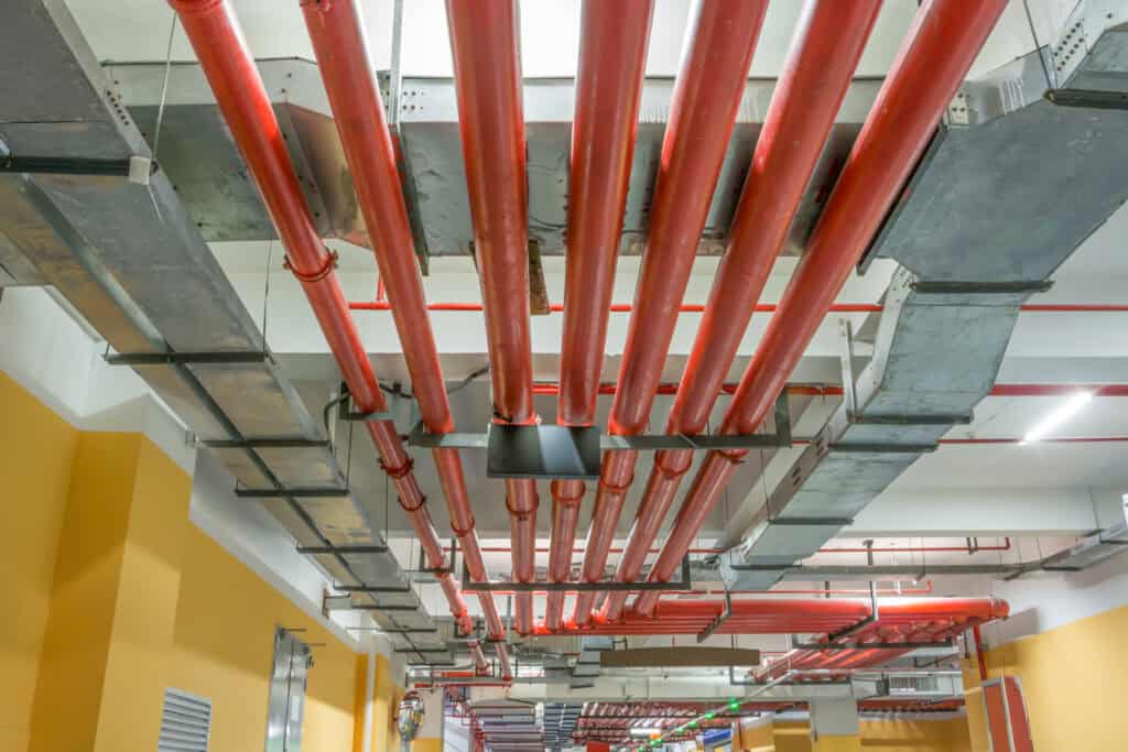 sprinkler system ceiling interior