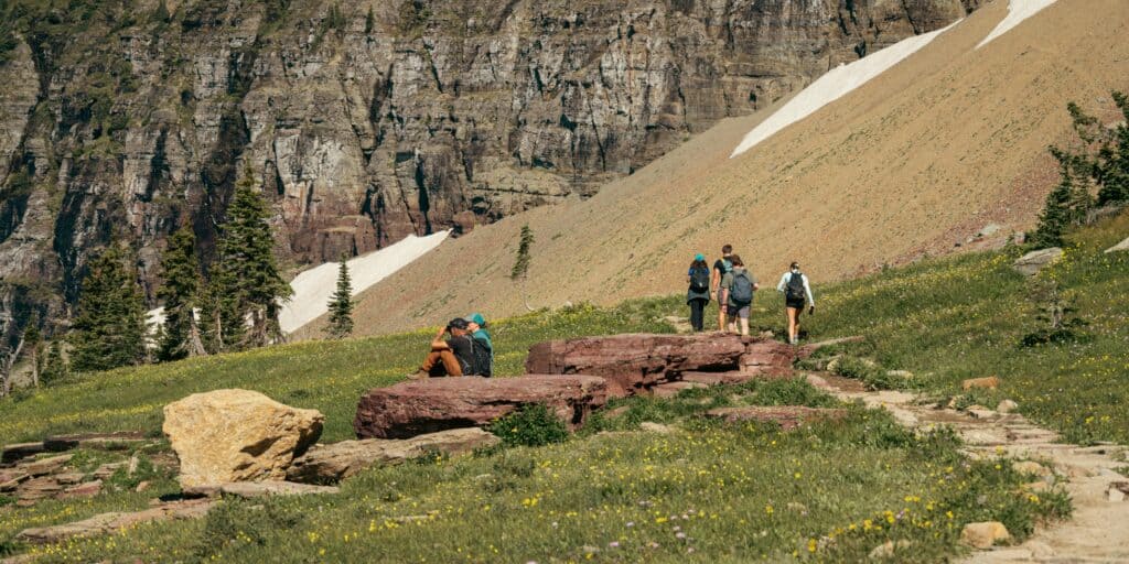 Glacier National Park backpacking trail
