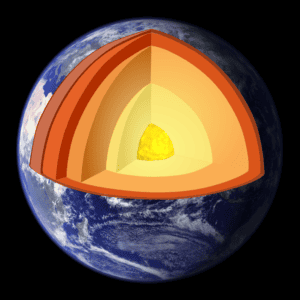 Earth inner core structure diagram