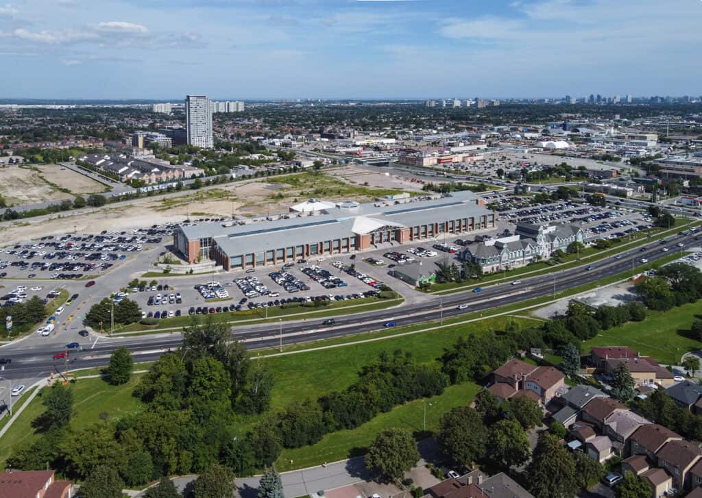 mall redevelopment aerial view